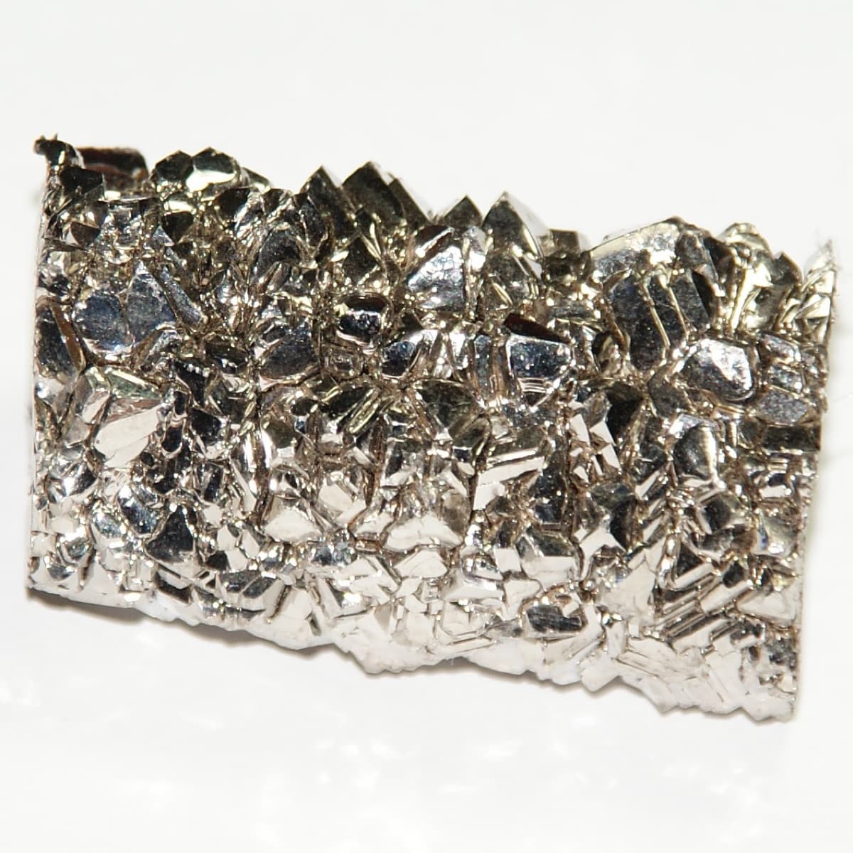 Titanium Crystal made with the van Arkel-de Booer Process. 87 grams, Original size in cm: 2.5 x 4
