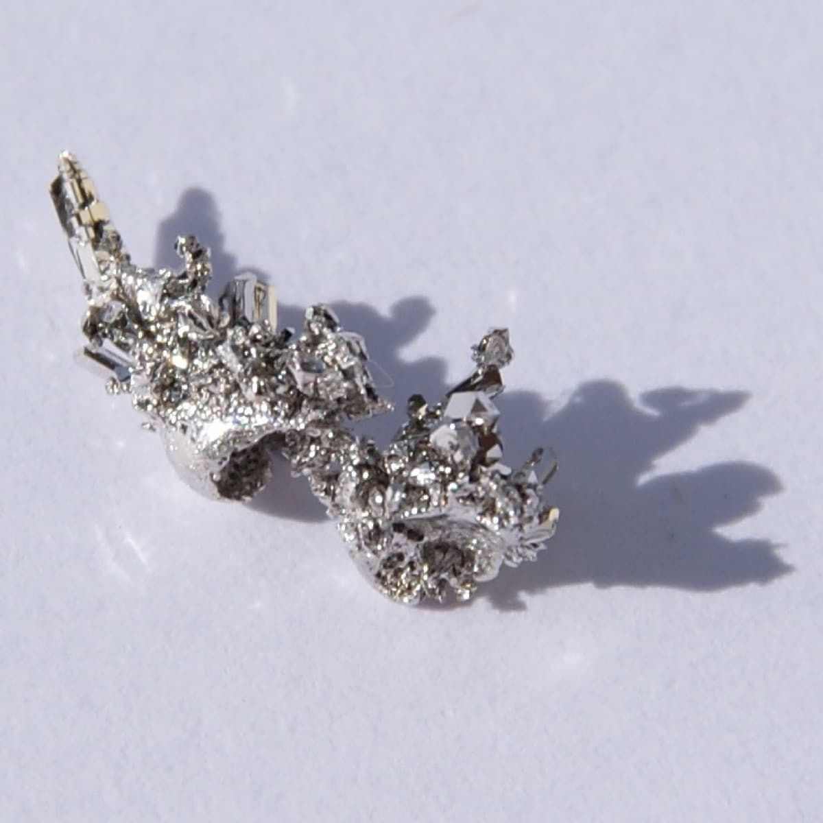 Palladium Crystal, about 1 gram. Original size in cm: 0.5 x 1