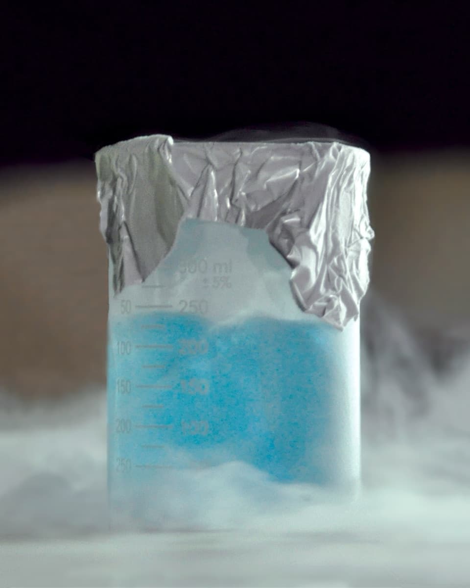 Liquid Oxygen in a Beaker