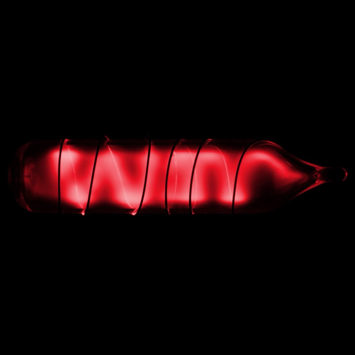 This is only an illustration, not radon itself. Radon is said to glow red in discharge tubes, although it practically is never used for this, due to its strong radioactivity.